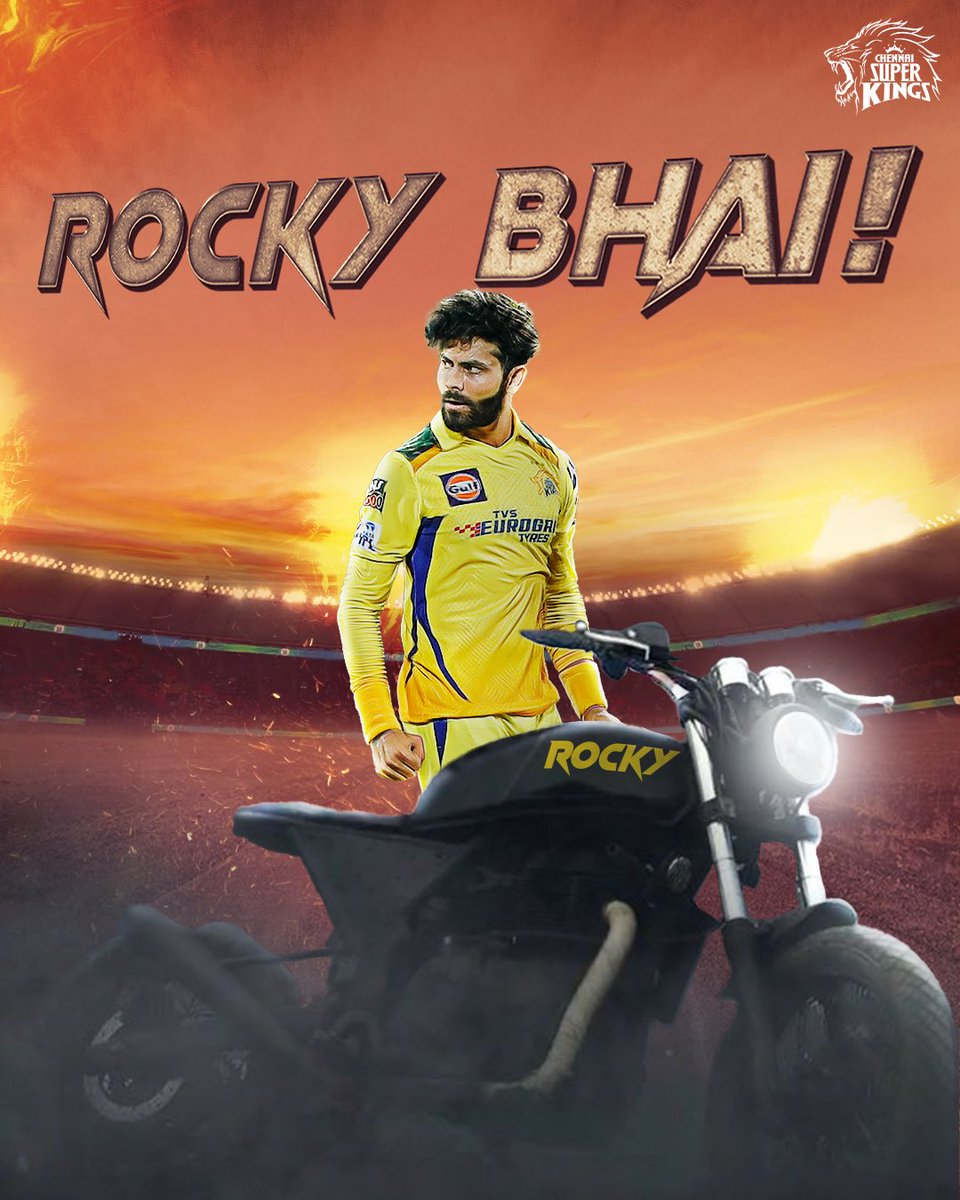 imjigu7's tweet photo. Salaam, Rocky Bhai! 🔥

#IPL2023Final #CSKvGT  #WhistlePodu #Yellove 🦁 https://t.co/0B9jkCZaE8