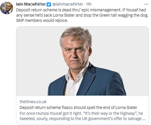 msm_monitor's tweet photo. Iain Macwhirter personifies the plummeting standards within Scottish political journalism. A once respected figure reduced to churning out pro-Union clickbait. https://t.co/T5yCmSyr6W