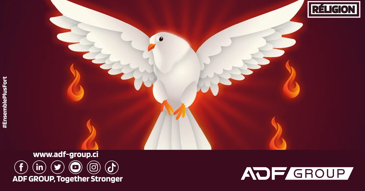 ADFHOLDINGPSAS's tweet photo. RÉLIGION
"BONNE FÊTE DE PENTECÔTE À TOUS ET À TOUTES"
Bonne semaine à tous.
🖋️ ADF GROUP, Together Stronger
#ADFGROUP
#Religion
#Weekend
#TogetherStronger https://t.co/g9LSIVVkaL