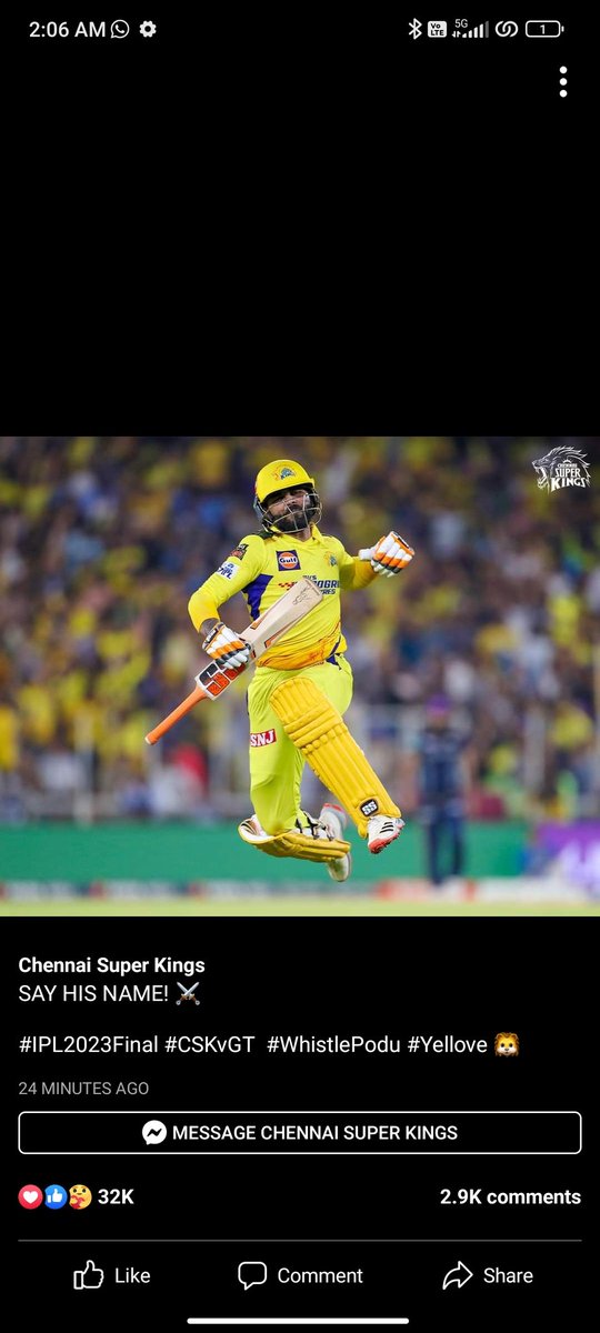 iamManikandank's tweet photo. Remember the name #Jadeja 
#CSK #Champions https://t.co/OQx0X50aTu