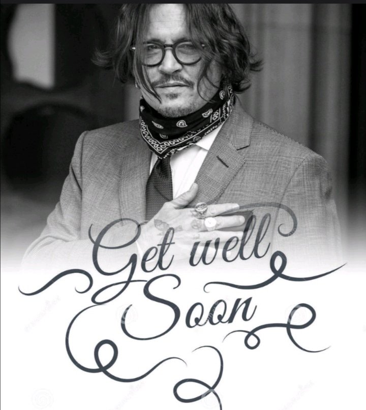 .. I HOPE YOU GET WELL SOON BUT IN THE MEANTIME REST AND DON'T WORRY ABOUT WORK AND REMEMBER THAT WE ARE ALWAYS WITH YOU..
I ❤ Y 
#GetWellSoonJohnny
#JOHNNYDEPP
#ACTOR #SINGER #MUSICAN #WRITER #PRODUCER  #GENIUS #FOLLY #MYTH  #ARTIST 
#DEPPSUPPORTERS #TEAMDEPP  #NEVERFEARTRUTH