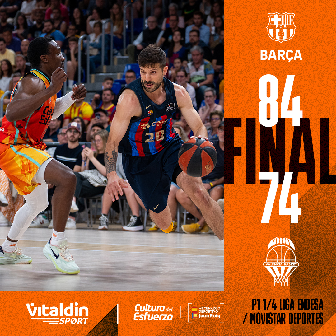 Valencia Basket Club (@valenciabasket) on Twitter photo 2023-05-29 20:43:52 Final 🏆 P1 1/4 #PlayOffLigaEndesa @FCBbasket 84 🆚 @valenciabasket 74 📊 bit.ly/3N0T58x 🤝 Vitaldin Sport Fonteta, el viernes opción en casa para el 1-1. Os esperamos 🏆 P2 1/4 ⏰ Viernes-21h 🎫 bit.ly/2m7Rjs4 Final 🏆 P1 1/4 #PlayOffLigaEndesa @FCBbasket 84 🆚 @valenciabasket 74 📊 bit.ly/3N0T58x 🤝 Vitaldin Sport Fonteta, el viernes opción en casa para el 1-1. Os esperamos 🏆 P2 1/4 ⏰ Viernes-21h 🎫 bit.ly/2m7Rjs4