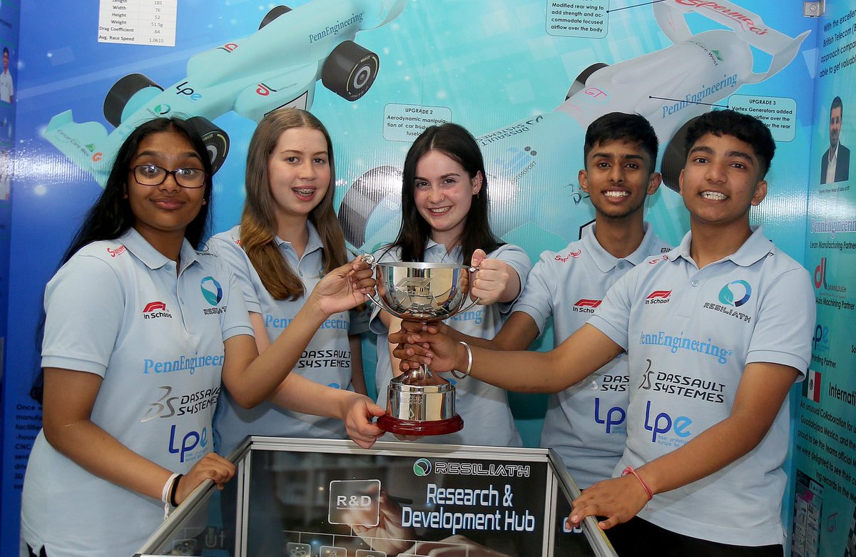 Huge Congratulations to our F1 in Schools team, Resiliath, who were crowned F1 in Schools National Champions this evening beating off tough competition from forty eight other teams from all over the country. 🇮🇪🏆🏁#Champions #F1inSchools