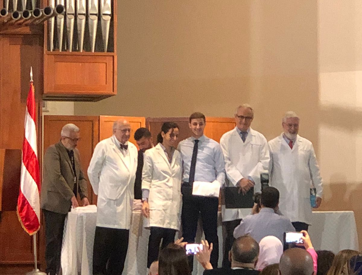 So proud of my brother @AliHajjAli4 during his white coat ceremony @AUB_Lebanon, marking a special beginning to his journey in medicine #MedTwitter