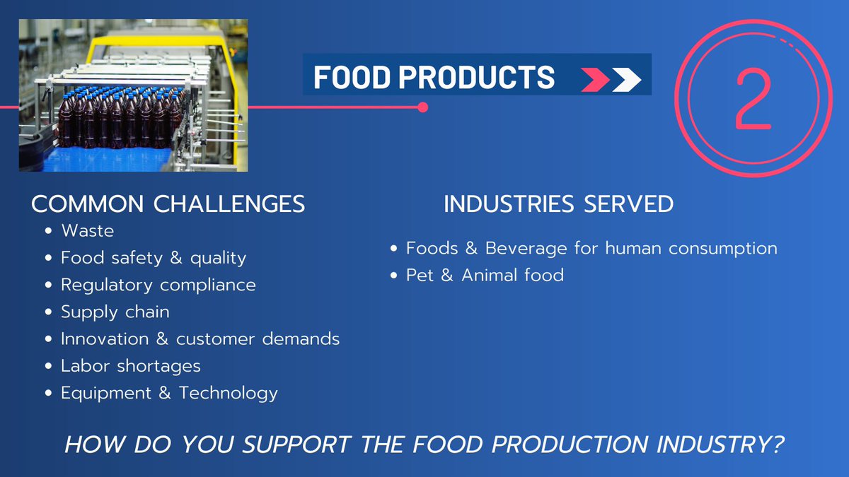 📢 2 is #foodproduction
It's pretty easy to recognize how we use food production!  How do you support the food production industry?
#USAMfgHour