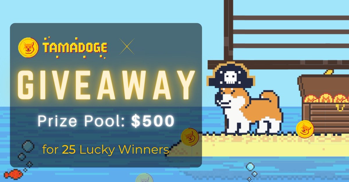 🔥BIG GIVEAWAY🔥

Didn’t expect that right? 🐶

🎁Total Prize: $500
For 25 Lucky Winners !

To Enter:
💥 Follow @tamadogegame
⚡️Tag 3 friends
❤️Like & Quote RT
🔗 beacons.ai/tamadogegame
⏰End time: June 02

#tamadoge $TAMA #memecoin #mobilegaming #web3gaming