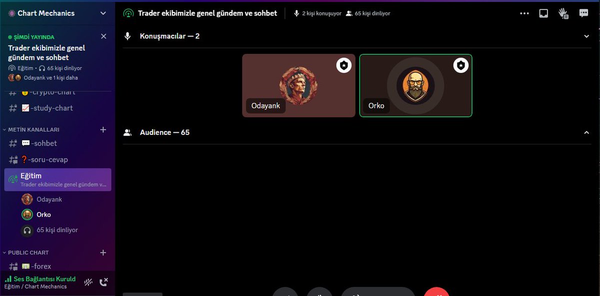 Biraz gündemden uzaklaştık.
Keyifli bir sohbet gerçekleştirdik.

Katılan herkese çok teşekkürler 

discord.gg/chartmechanics