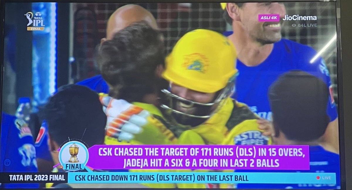 yashsinha010's tweet photo. Here is a man aged 41 playing for just 2 months in a year staging a show for the ages at the biggest stage and getting the most loved team #CSK their 5th championship title.

#MSDhoni is the GREATEST CAPTAIN World Cricket will ever see.
#IPL2023 #CSKvsGT
#IPLFinals https://t.co/1UUTPoLza2