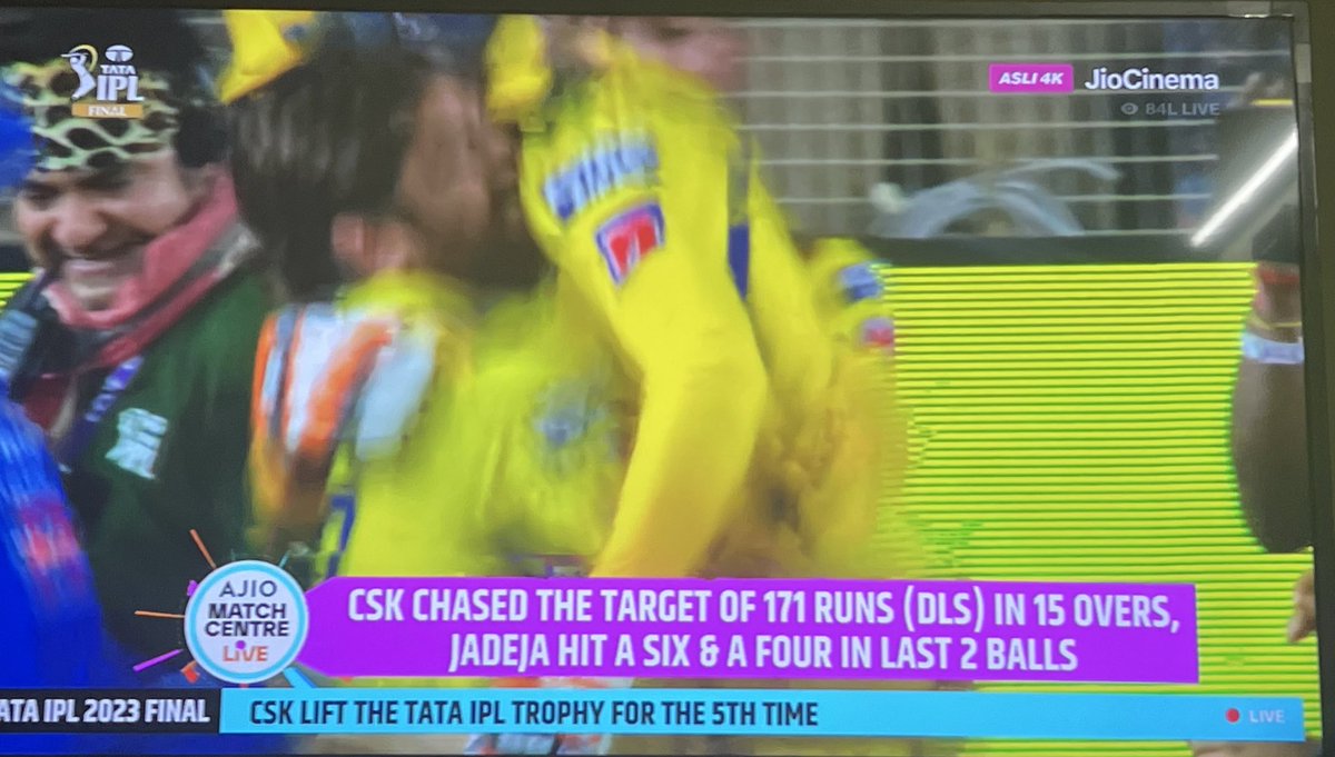 yashsinha010's tweet photo. Here is a man aged 41 playing for just 2 months in a year staging a show for the ages at the biggest stage and getting the most loved team #CSK their 5th championship title.

#MSDhoni is the GREATEST CAPTAIN World Cricket will ever see.
#IPL2023 #CSKvsGT
#IPLFinals https://t.co/1UUTPoLza2