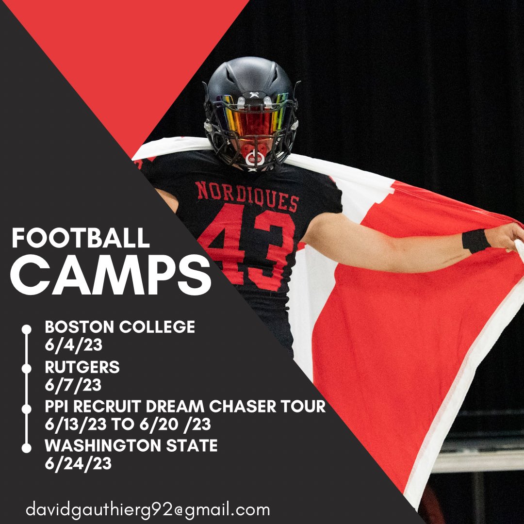 David Gauthier Gonzalez (@davidgauthierg) on Twitter photo I will be attending these camps in Juneโผ๏ธ Canโt wait to be there and show what all these year of constant grind are worth!
@CoachTBC <a href="/cjhetherman/">Corey Hetherman</a> <a href="/JCSherritt/">J.C. Sherritt</a> <a href="/PPIRecruits/">PPIRECRUITS</a> <a href="/LinebackerProt1/">Linebacker Prototype โข</a> I will be attending these camps in Juneโผ๏ธ Canโt wait to be there and show what all these year of constant grind are worth!
@CoachTBC <a href="/cjhetherman/">Corey Hetherman</a> <a href="/JCSherritt/">J.C. Sherritt</a> <a href="/PPIRecruits/">PPIRECRUITS</a> <a href="/LinebackerProt1/">Linebacker Prototype โข</a>