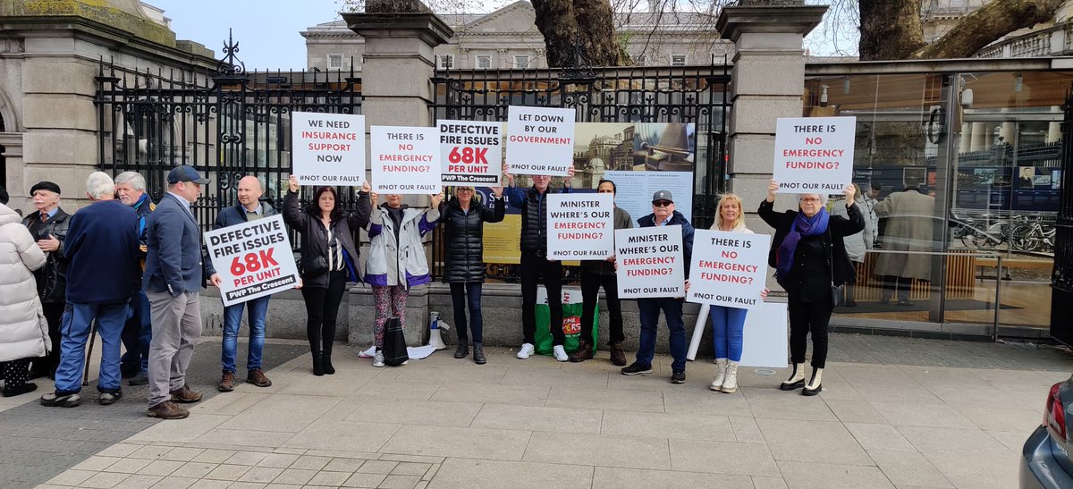 Do you own an apartment or duplex built during the Celtic Tiger era? We are a group of owners who are fighting for @FineGael & @fiannafailparty to roll out the  emergency funding they promised now - before it is too late! Join us this Wed @1pm outside the Dail Kildare St entrance