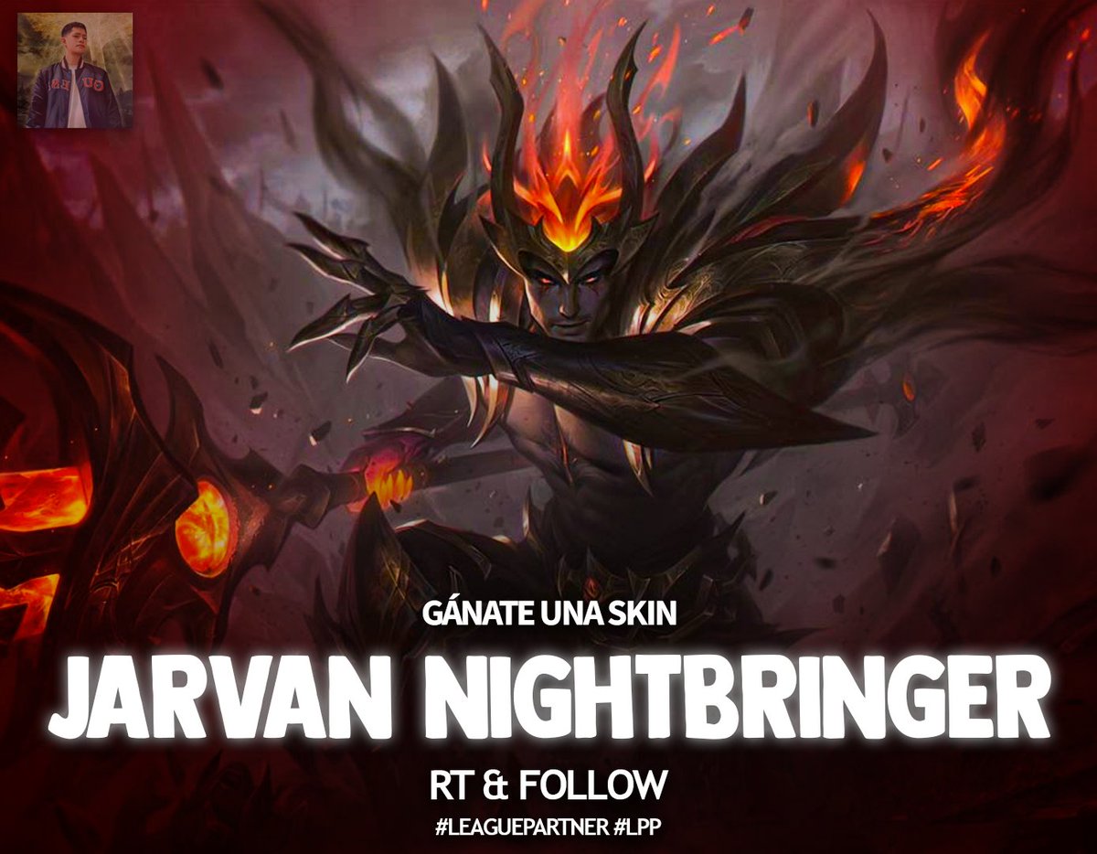 Manzanoides's tweet photo. Papu rifa mensual GANATE UNA SKIN DE!
🔥 JARVAN PORTADOR DEL ANOCHECER 🔥

✨ RT &amp; Follow   
🗺 Deja tu SN y Server

#LeaguePartner #LPP https://t.co/49ZQ6CLHzD