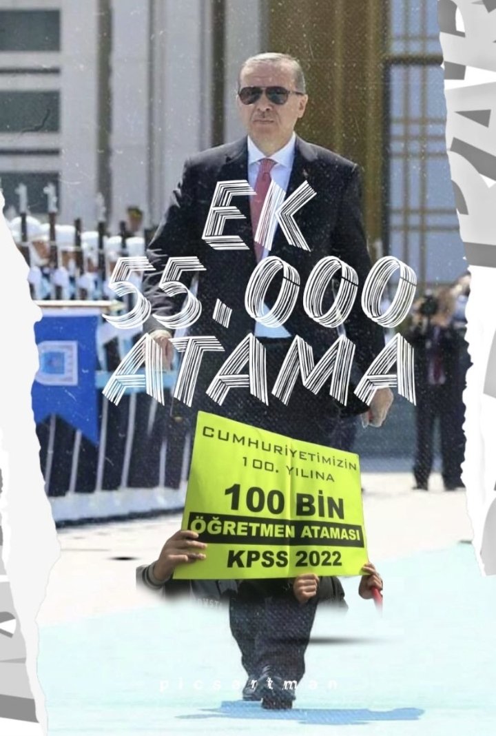 2022 kpss puanları ile ilave 55.000 öğretmen atama bekliyor. Kardeşlerimizin talebi sayın cumhurbaşkanımızdan atama müjdesini almaktır Devletimizin bunu yapacak gücü vardır Yaparsa reis yapar dedik ve hala diyoruz.atama müjdesi bekliyor gençler @IsleyiciNurdan

Yapasa REİS yapar