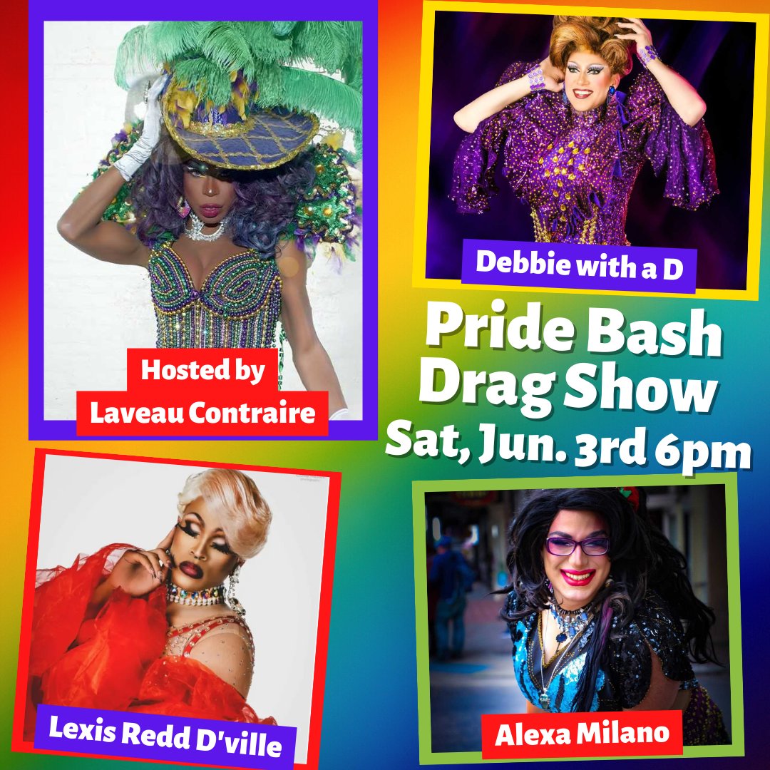Celebrate #PRIDE at Faubourg's FREE Pride Bash Drag Show Sat, Jun 3rd at 6pm. Hosted by Drag Queen Extraordinaire <a href="/LaveauContraire/">Laveau Contraire, Drag Extraordinaire</a>, this show is a guaranteed great time for everyone! >>> bit.ly/3MVWS4B

#neworleans