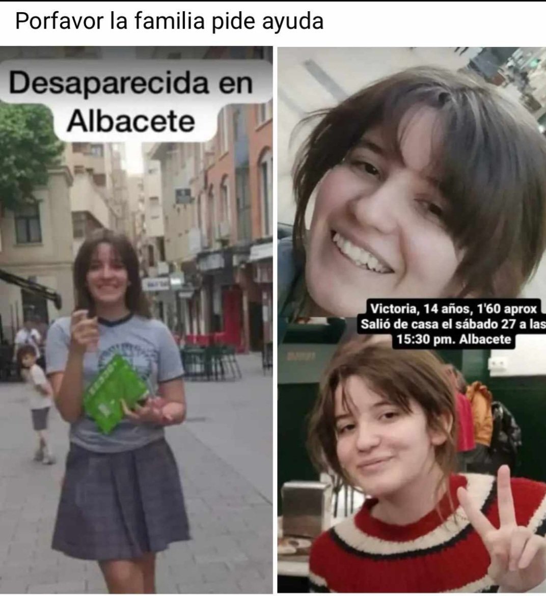 Garcimunoz's tweet photo. Máxima difusión 🙏 #DesaparecidaenAlbacete https://t.co/8j29XamK4D