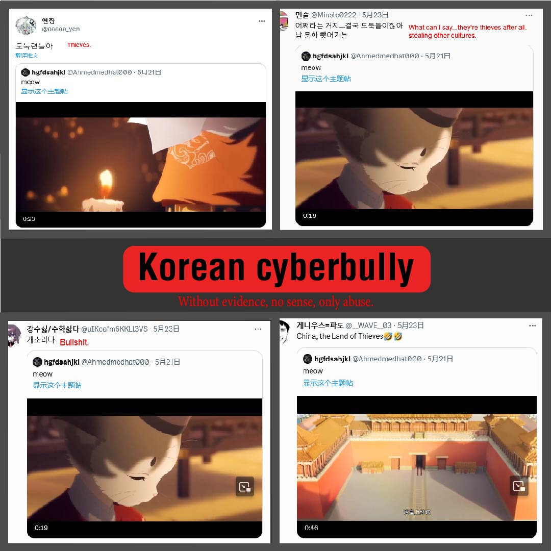 demelsavoy's tweet photo. Same thing happen again, Koreans are doing #cyberbully
Completely ignore evidence! Only abuse!

#Culturalappropriation #Culturevulture #韓国歴史歪曲 #韓国起源 #嫌韓 #汉服挑战 #koreanculture #Korean_plagiarism #Southeif_Korea #Korea_copycat #hanfu_challenge #HistoricalFfascism https://t.co/kwdSgvXfBi