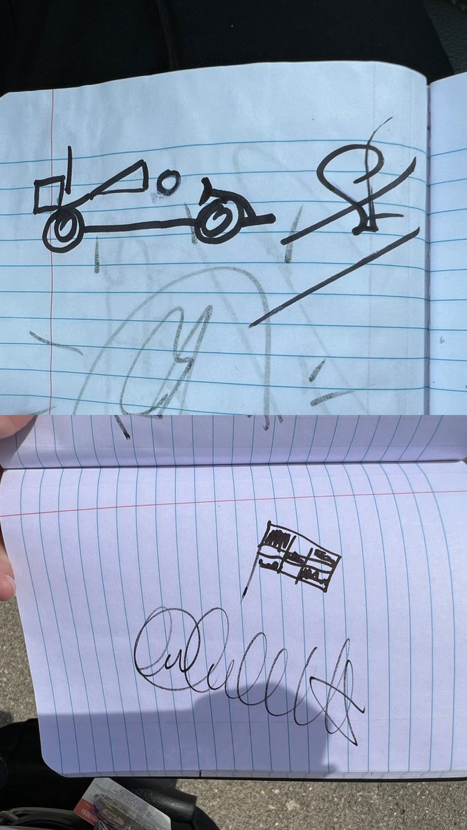 First Up: <a href="/ArrowMcLaren/">Arrow McLaren IndyCar Team</a> @FollowAndretti <a href="/MeyerShankRac/">Meyer Shank Racing</a>

Rossi &amp; Colton were the first to add to the book on Tuesday morning, and Marco was the very last on Monday afternoon!

You’ll notice that some people are missing; not everyone drew me a picture &amp; that’s okay!

[🧵]