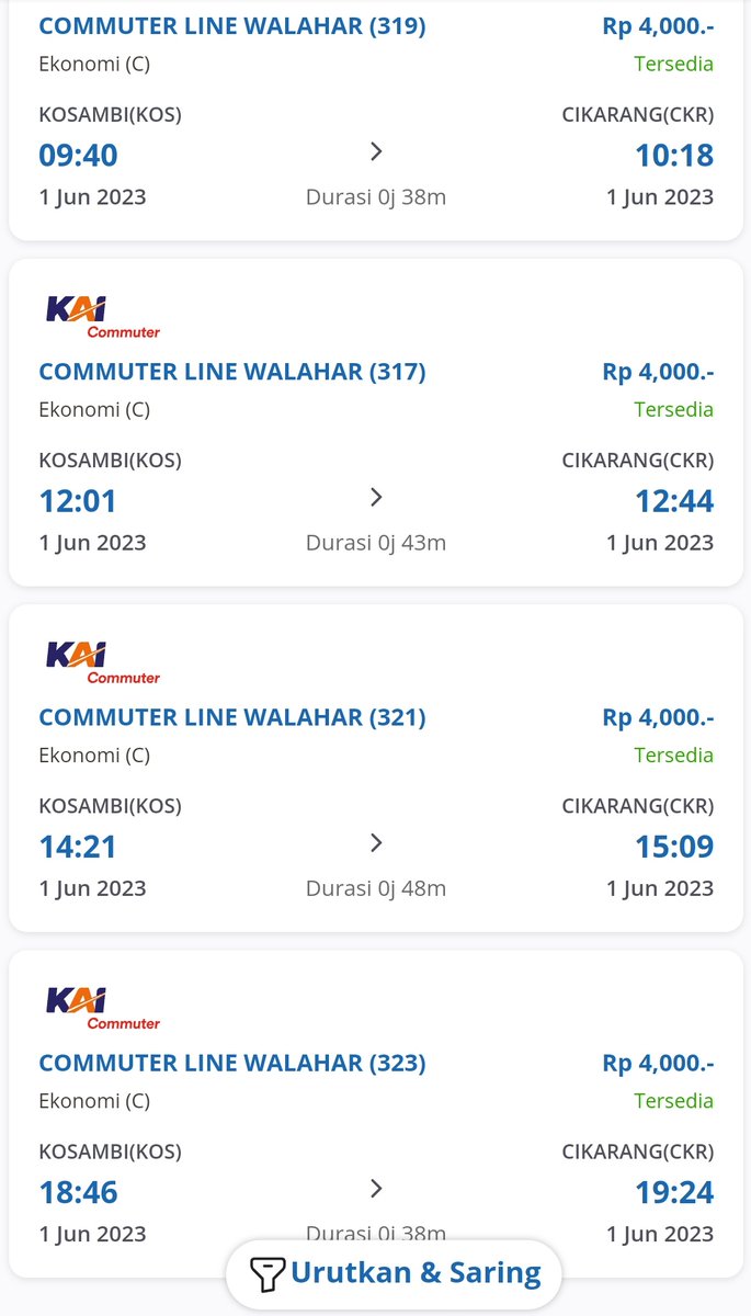 <a href="/KAI121/">Kereta Api Indonesia</a> Plis min <a href="/KAI121/">Kereta Api Indonesia</a>  jadwal kereta Walahar kenapa jadi begitu ya? Bisa dibalikin ke jadwal lama ga? Ini bener-bener menyulitkan dan mengganggu untuk orang yang udah rutin commute dengan jadwal yg lama. Makin malem aja jadinya 😫