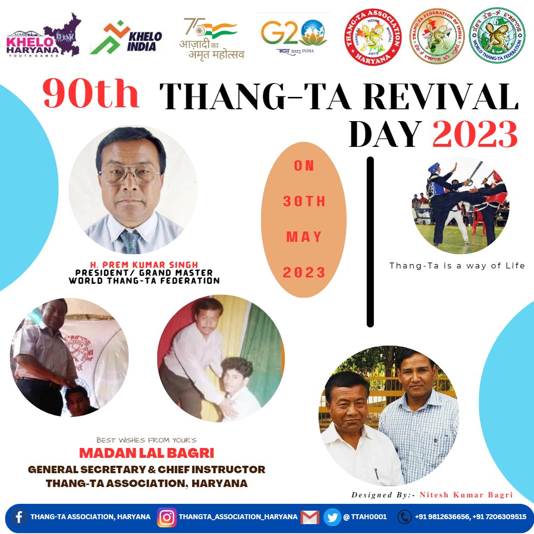 Celebrate 90th Thang-Ta Revival Day 2023

Join us to make this day truly unforgettable! Let's come together and commemorate the 90th Thang-Ta Revival Day 2023, as we revive and honor the rich tradition of this martial art.

#revivalday2023 #thangta #indianmartialarts #khelohry