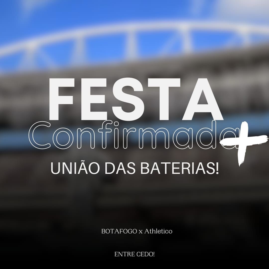 Estamos preparando uma grande festa e atmosfera para a próxima quarta-feira

Botafoguense, compre seu ingresso, entre cedo, junte-se à união das baterias e vamos todos juntos empurrar o Glorioso para mais uma vitória. 

A festa fazemos todos, sempre pelo BOTAFOGO.