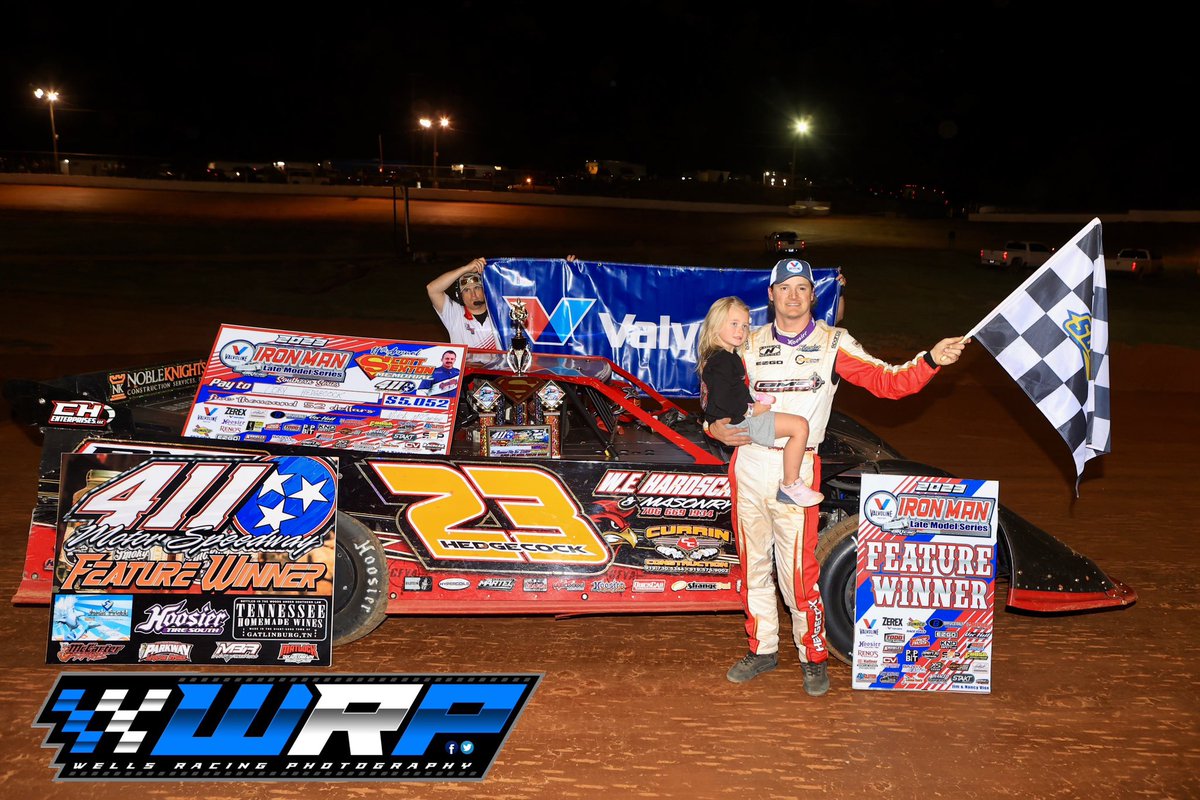 Tonight’s Scott Sexton Memorial here at @Speedway411 goes to <a href="/CoryHedgecock23/">Cory Hedgecock</a>