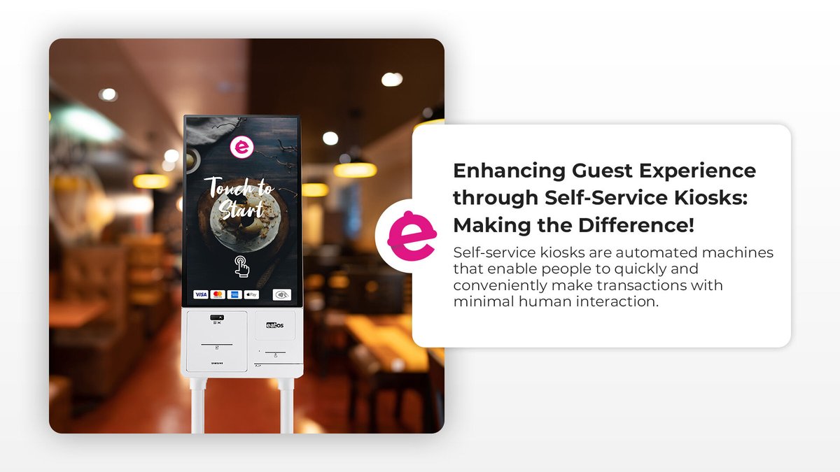 myeatos's tweet image. Avoid the queue and get things done faster! Self-service kiosks are making a difference in enhancing guest experiences.

#eatOSblog #eatOS #restauranttech #eatOSPOSInc #restaurantsmadesimple #myeatOS