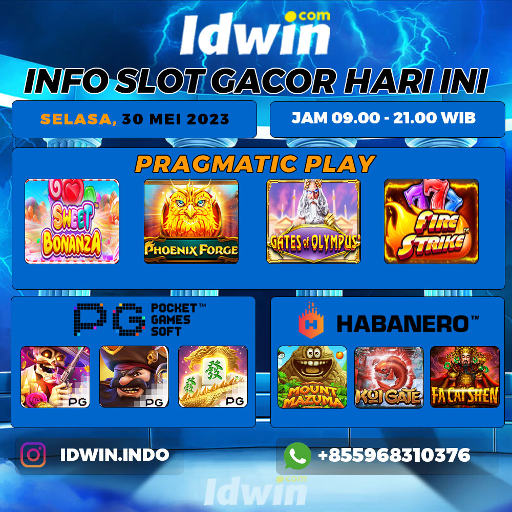 🔥INFO SLOT GACOR 🔥
TANGGAL : Selasa, 30 Mei 2023 
MAINKAN DAN RAIH JACKPOTMU SEKARANG JUGA !!
#slotgacor #rtpslot #infoslotgacor #idwin