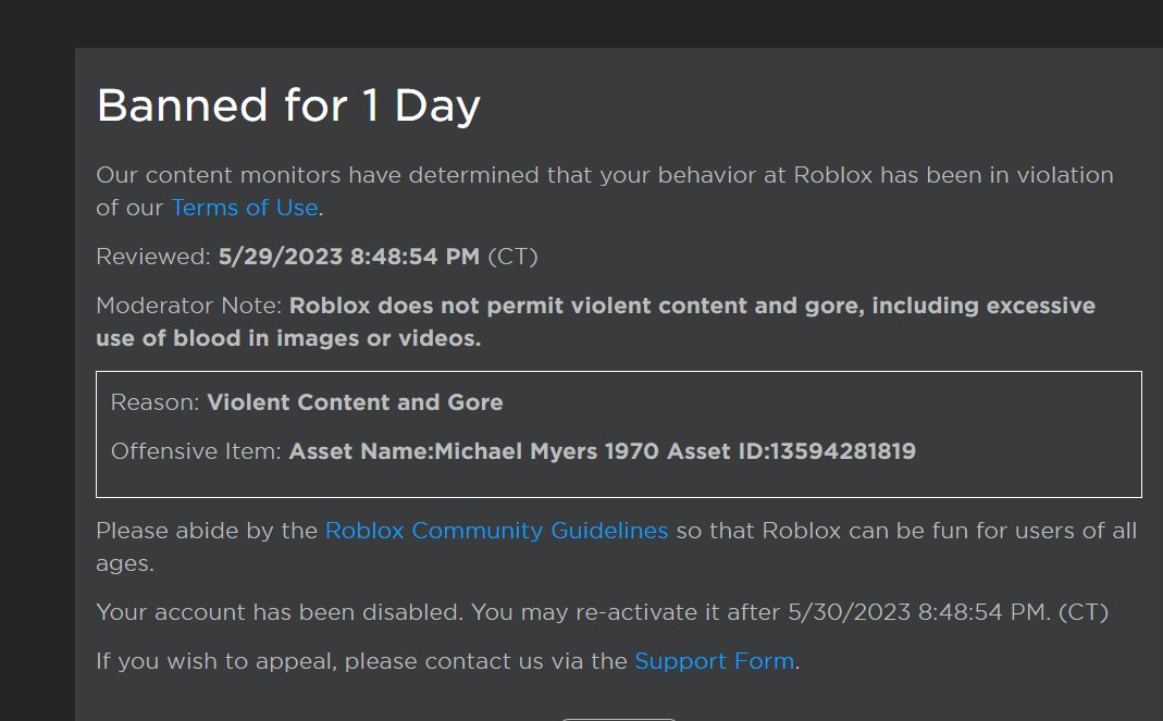 Tehhankie's tweet image. Thanks @Roblox 🖕
#Roblox #RobloxModeration #RTC #FalseBan