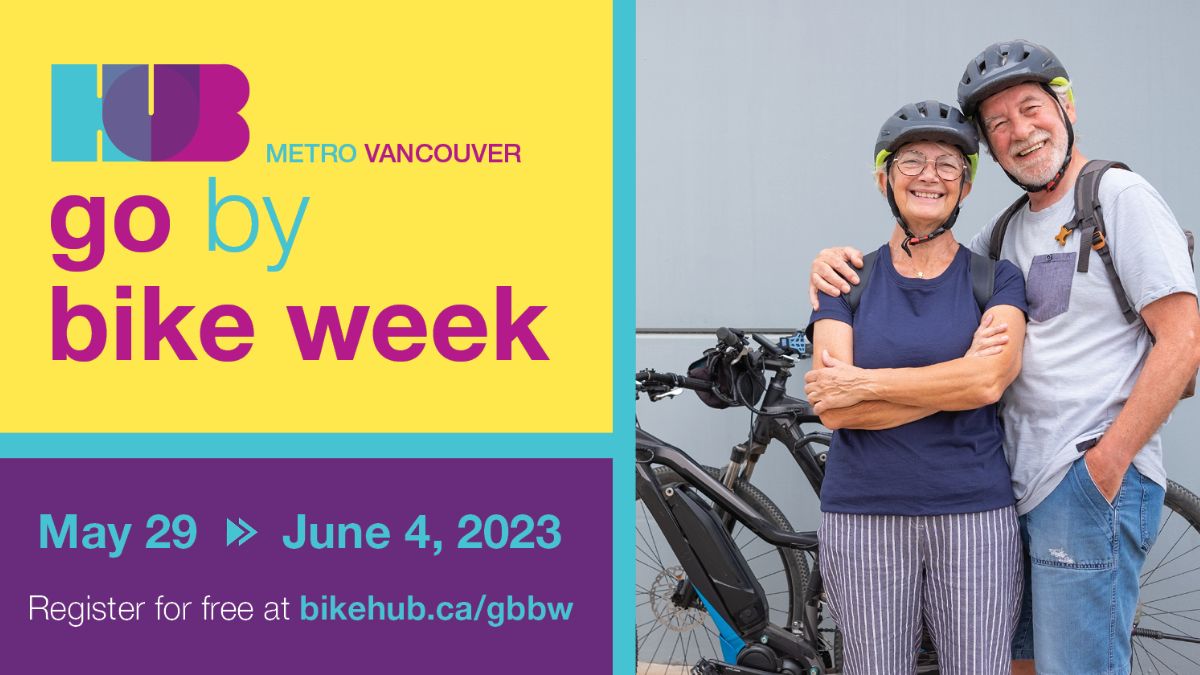 Shift gears from weekend rides to weekday commutes with @WeAreHUB’s Go by Bike Week from May 29-Jun 4! 
This year’s Richmond-based celebration station is on 
📅Fri, Jun 2, 4pm-6pm at 
📍Canada Line Bikeway & River Drive.
Register for free: bikehub.ca/gbbw 
#GoByBike