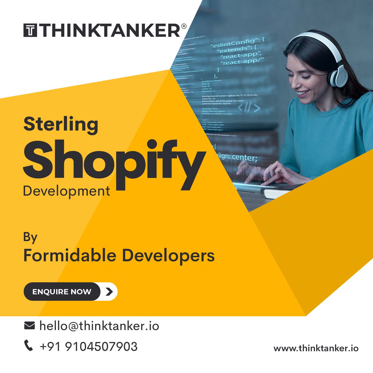 thinktankertech's tweet image. Get your eCommerce store ready with our Shopify developers! Customize themes, integrate payment gateways, and optimize for peak performance. Unlock your store's potential and drive sales.
Contact us today! #eCommerce #ShopifyDevelopers #GetReadyToSell