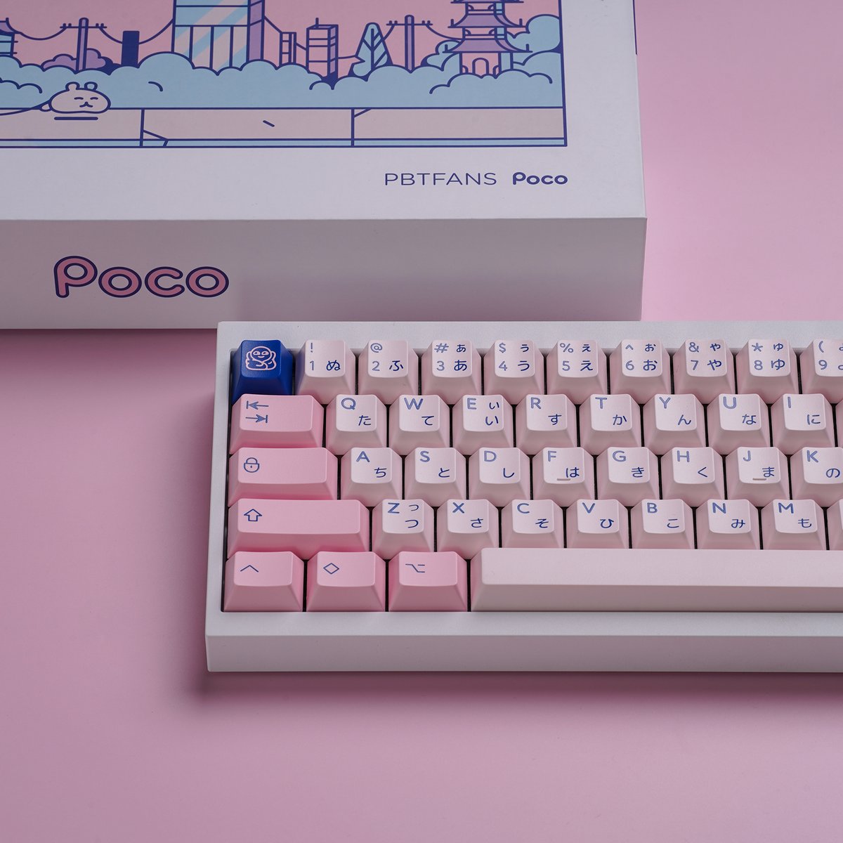 In-stock] Tofu65 2.0 Details -Keycaps: PBTfans POCO -Case color: E