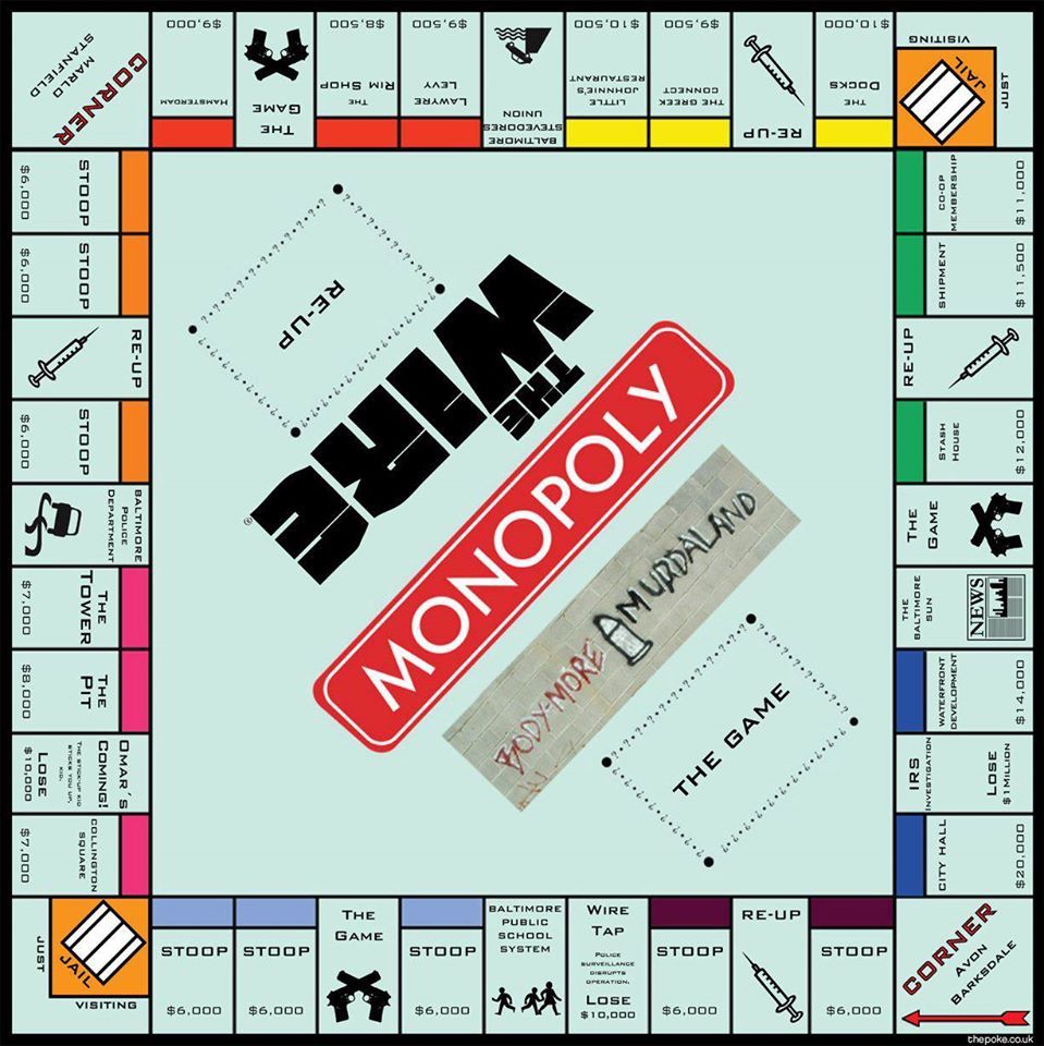 If #thewire had a #monopoly version, i wonder what the pieces would look like.. 🤔
