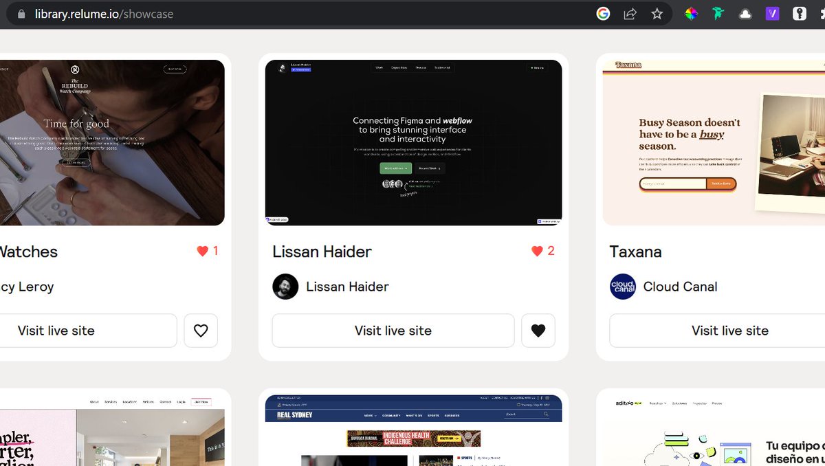 Pretty cool to see my website designbylissan.com on the Relume Showcase page. Honored to be among some great designers. 🎉

Working with Relume in the Webflow development process has made the quality of our projects so much better!