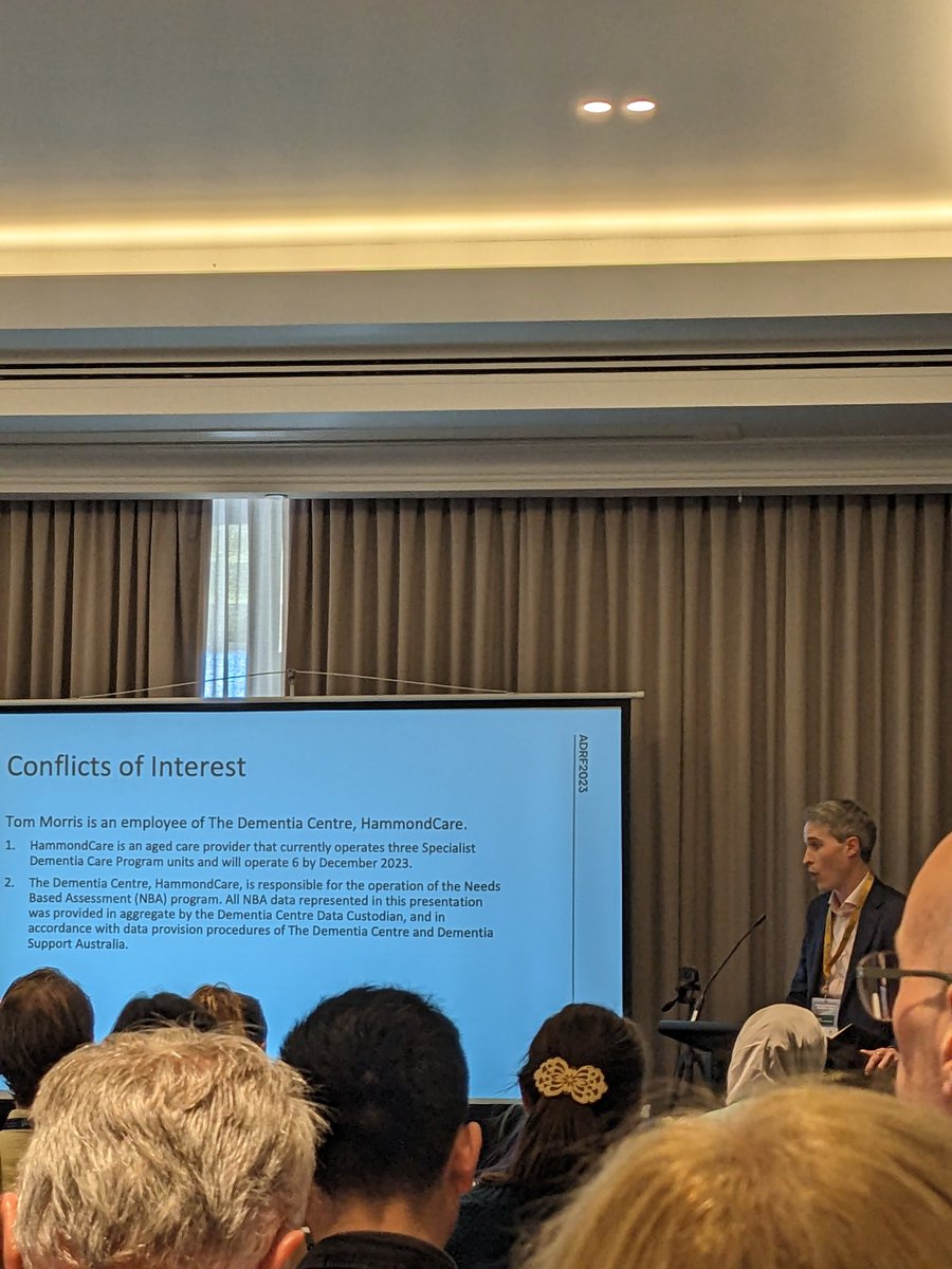 Marianne Piano (@mporthoptics) on Twitter photo Tom Morris <a href="/HammondCare/">HammondCare</a> on the role of Specialist Dementia Care Programs and the federally-funded Needs Based Assessment to ensure behaviour support is appropriate. #ADRF2023 Tom Morris <a href="/HammondCare/">HammondCare</a> on the role of Specialist Dementia Care Programs and the federally-funded Needs Based Assessment to ensure behaviour support is appropriate. #ADRF2023