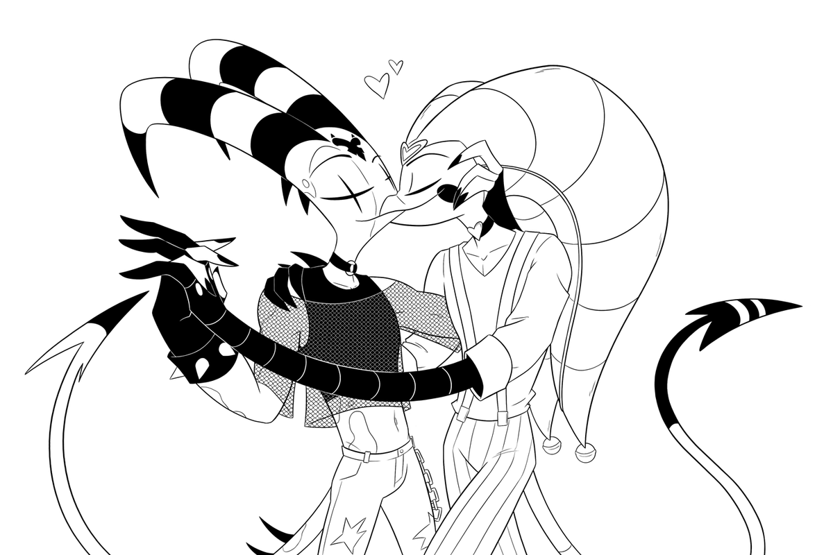 Fourth request done for @ayden_dee 
Some Blitz and Fizzarolli kisses