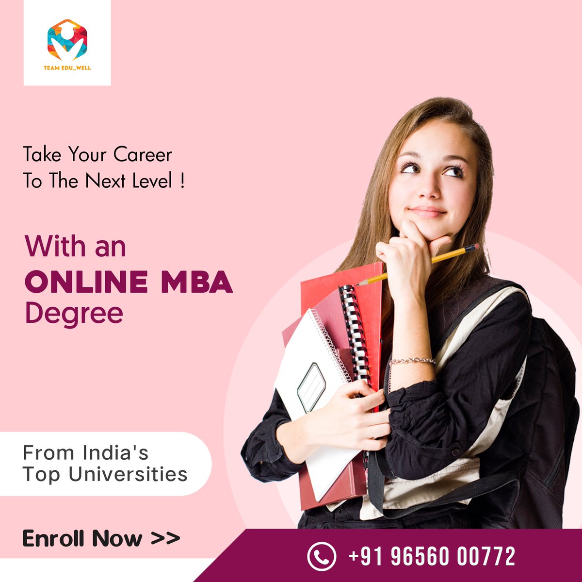 teameduwell's tweet photo. Take Your Career
To The Next Level!
With an Online MBA Degree
From India's Top Universities
TEAM EDU_WELL
Making professional trainers
@teameduwell
#teameduwell 
#eduwell 
#adeditzofficial 
#adeditz 
#instagram
#instagood 
#learning
#eduwelllearning
#mba #business
Register Now 📌 https://t.co/KQd4tj0Tmd