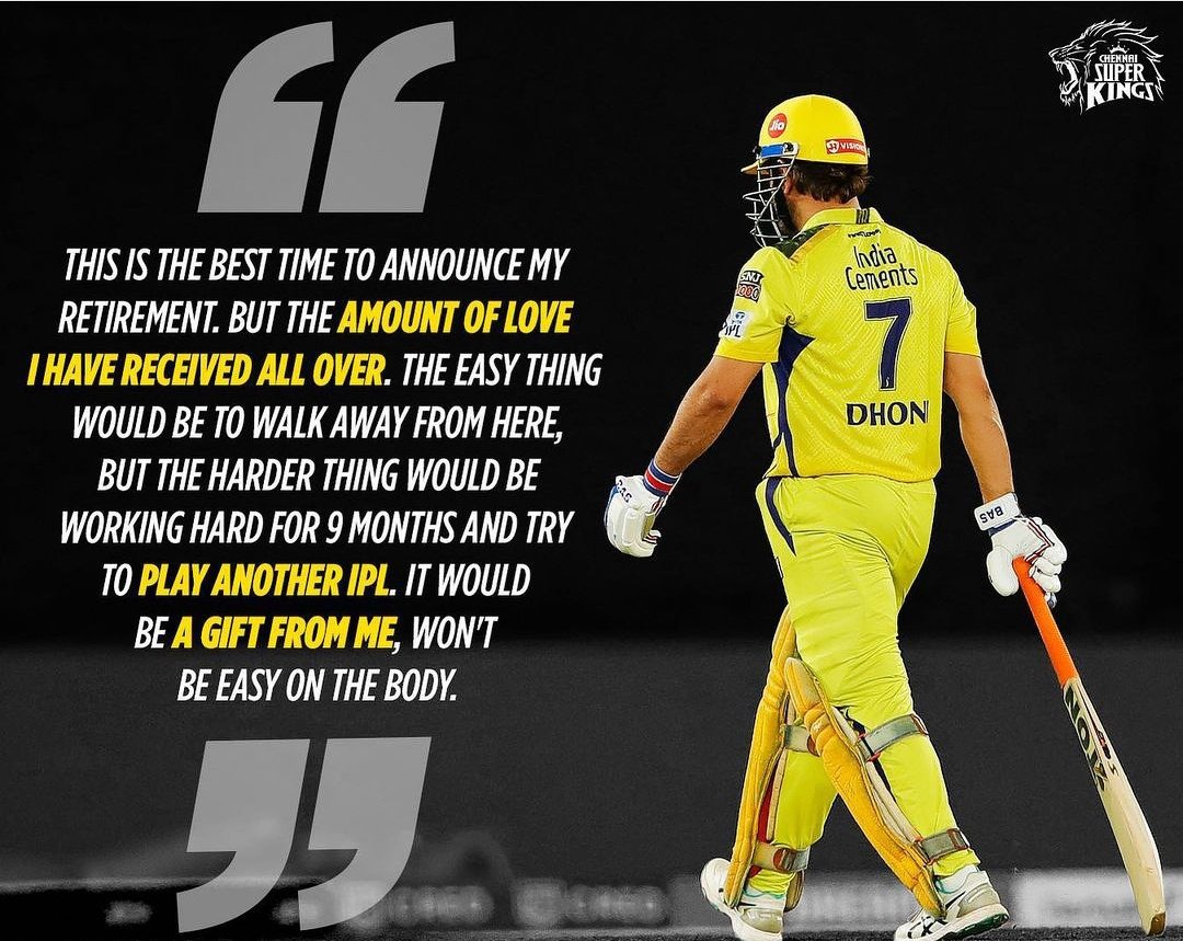 Abhishek_J97's tweet photo. One more season loading 🔥🔥
MSD💛
#IPL2023Final #CSKvsGT https://t.co/uEfpZEJrPY