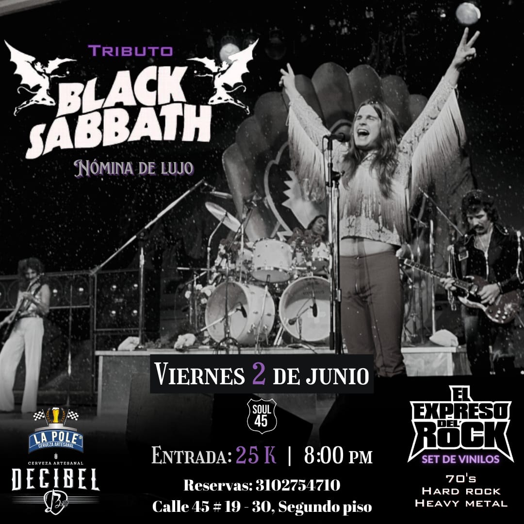 Este Viernes 2 de Junio en Soul 45 @soul45djs “Tributo a Black Sabbath” Banda en vivo y DJSet con @andresduranrock   “Hard Rock - 70s - Heavy Metal” Calle 45 # 19-39 (segundo piso) informes: 310 275 4710 Keep Rocking! @radionica