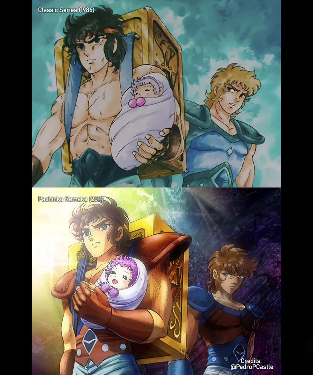 Comparação entre a cena da Série Clássica (1986) e o Remake Pachinko 2011 ! CR 聖闘士星矢

#OsCavaleirosDoZodiaco #SaintSeiya #Anime #Manga #LosCaballerosDelZodiaco #KnightsOfTheZodiac #CDZ #KOTZ #CavaleirosDoZodiaco