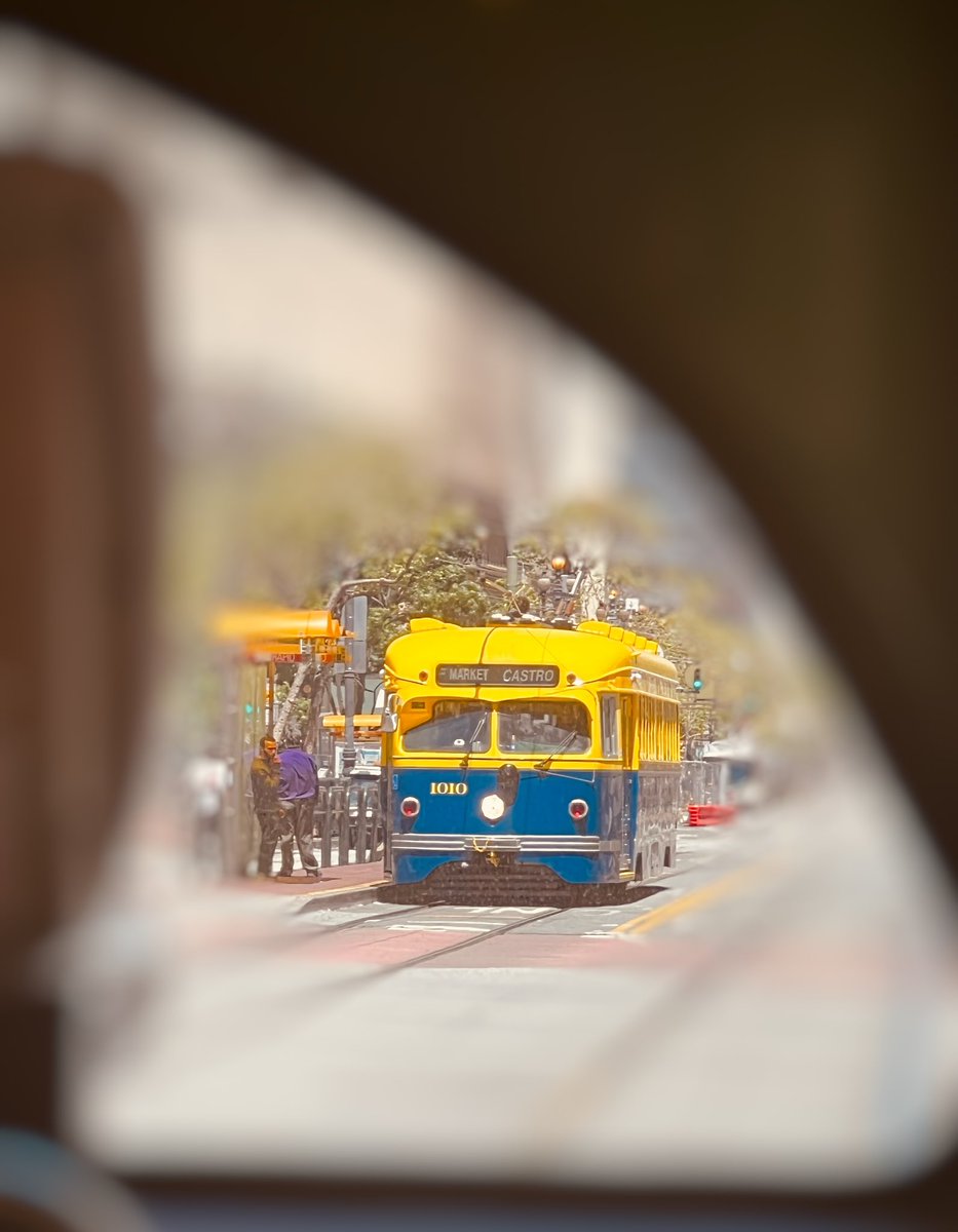 View from the @SFMTA_Muni #railfanseat @sfmsr @munidiaries #sfmuni #pcc #streetcar #SanFrancisco