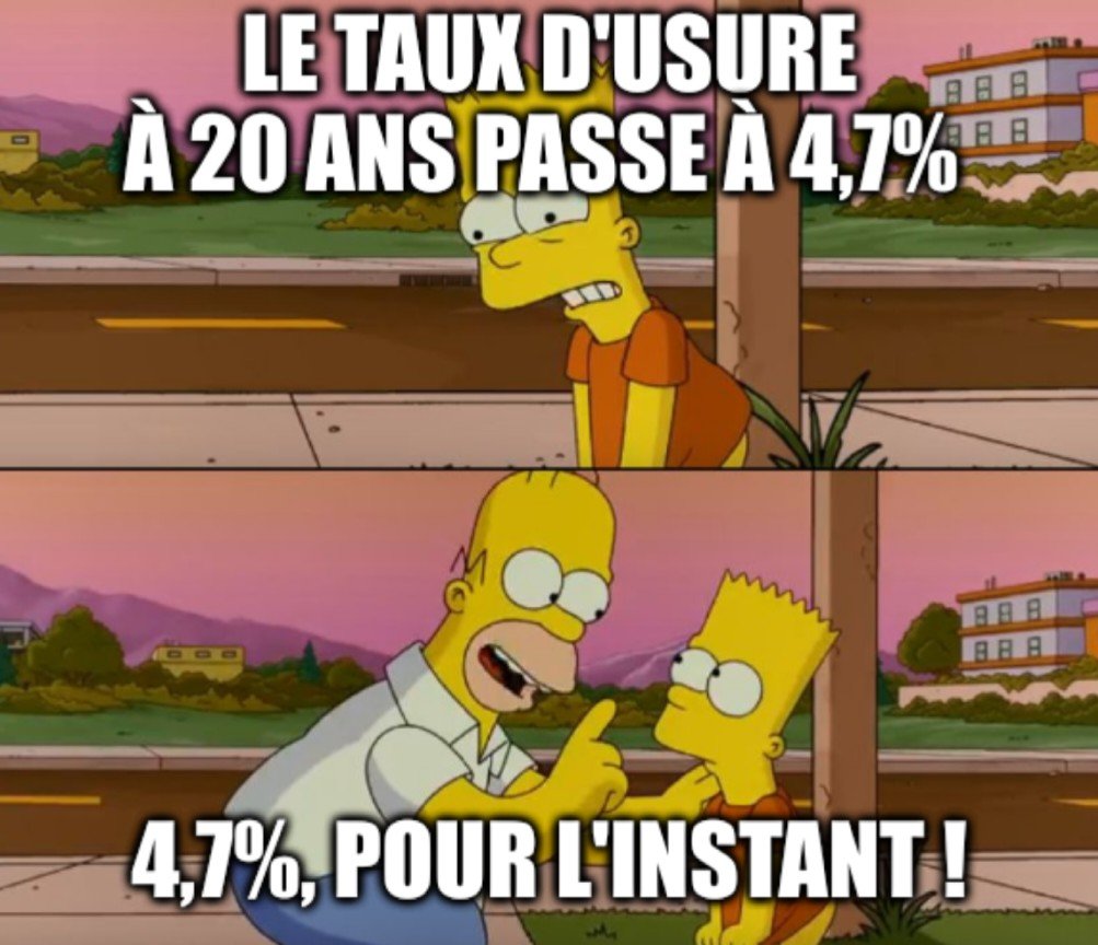 Voilà on peut s'endetter à ~5%.

#immobilier