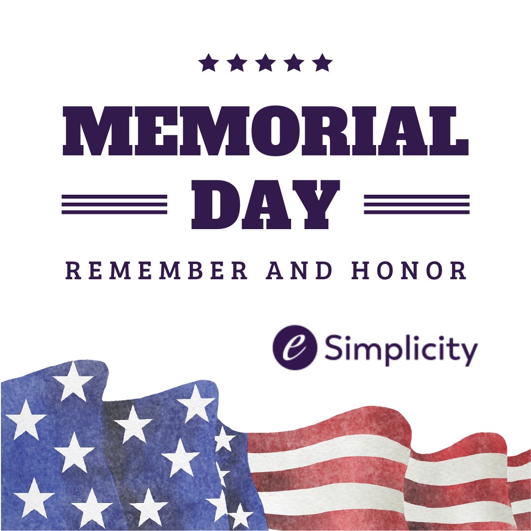 On this Memorial Day, we pay tribute to the brave individuals who made the ultimate sacrifice in service to our country. At eSimplicity, we honor their memory and express our gratitude for their invaluable contributions.

#MemorialDay #HonorOurHeroes #eSimplicity