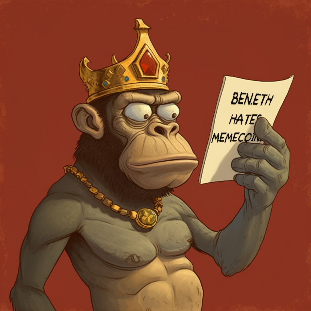 GHMcoin's tweet photo. @eth_ben  is the king of memecoins 🐵👑
$GHM https://t.co/LbxxP6XNrs