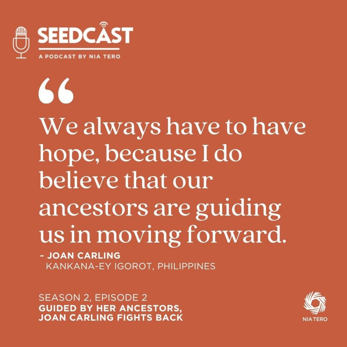 As #AANHPI Month comes to a close, we reshare Seedcast's interview with Joan Carling (Kankana-ey Igorot, Philippines) at #COP26. Joan has been fighting for Indigenous peoples’ rights, social justice, and sustainable development for over 30 years. Listen at bit.ly/3MuPE8E