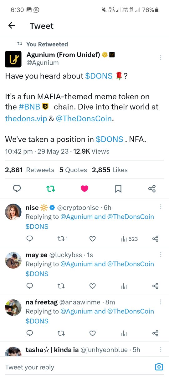 luckybss's tweet photo. @crypto_inez @Agunium https://t.co/LhhXLKJPUZ