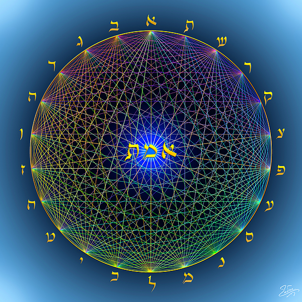 EndresArt's tweet photo. New artwork for sale! - "The Alphabet Circle and Truth - Sepher Yetzirah - Emet" - https://t.co/TFlMjP69NK @fineartamerica https://t.co/GgGh2MQyp3