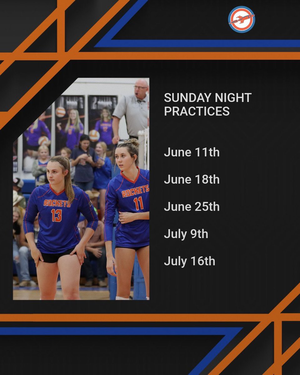 Sunday night practices start on June 11th! Practices are from 4-6 in the North Gym and open to incoming 9-12 graders. We would love to see players there!