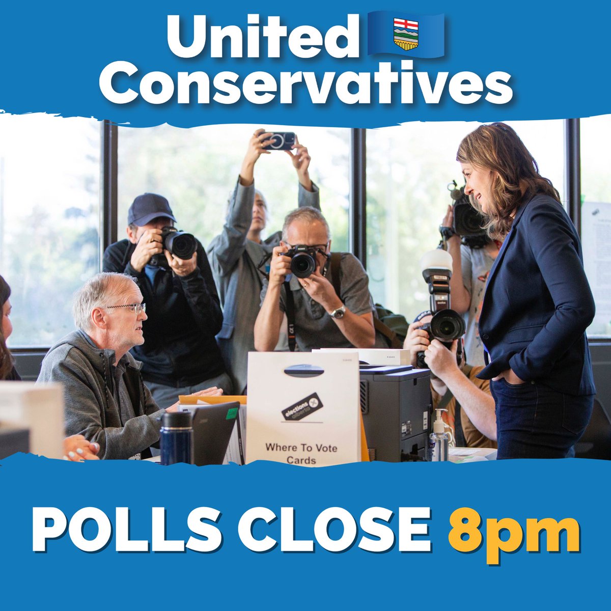 Your vote might make all the difference in a very close race. Don’t let someone else choose this election for you. Vote now! ⏰ Polls open until 8pm 📍 For your voting location visit: map.elections.ab.ca #abpoli #abvotes #teamUCP