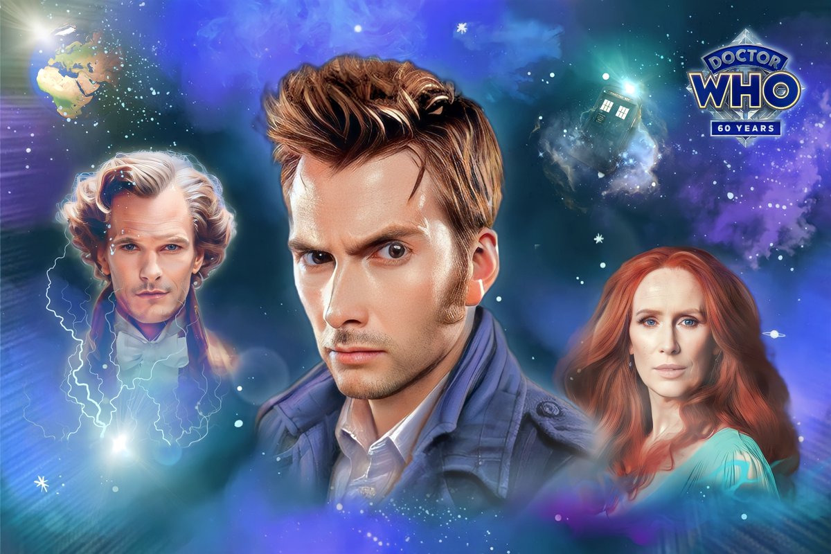 #DoctorWho #60th Anniversary (Concept Art using #AI Elements)
#doctorwhofanart #DavidTennant #CatherineTate #NeilPatrickHarris #Tardis #Earth