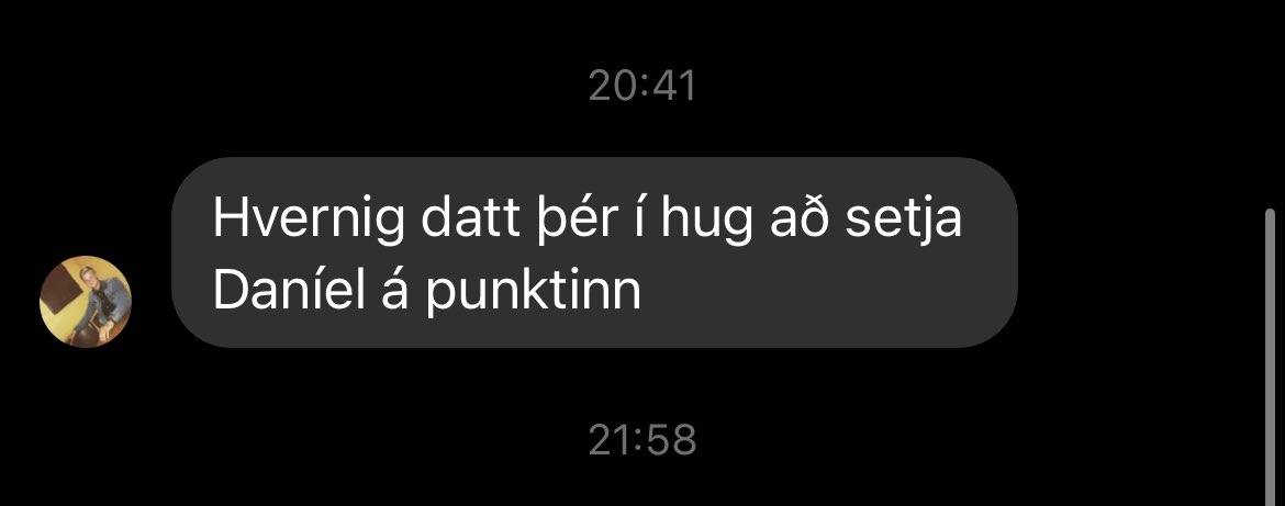 Eftir að hafa farið yfir gögnin þá kemur í ljós að Daníel er 0/3 í vítum á sínum ferli fyrir Þórsmörk, sem verður að teljast afar slakt. 

Þetta voru skilaboðin sem Interim Manager fékk eftir að Daníel klúðraði vítinu.